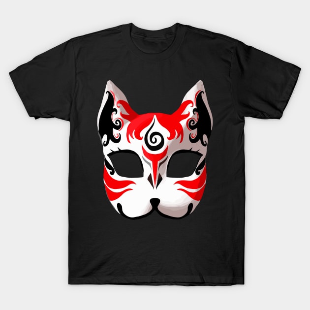 JAPANESE MASK Kitsune Yokai T-Shirt by Proadvance